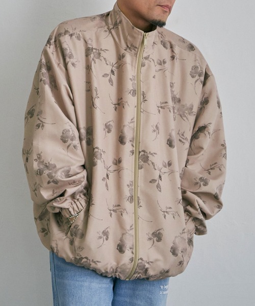 【セール】総柄ワイド トラックトップジャケット /セットアップ可能（ブルゾン）｜NO NEED（ノーニード）