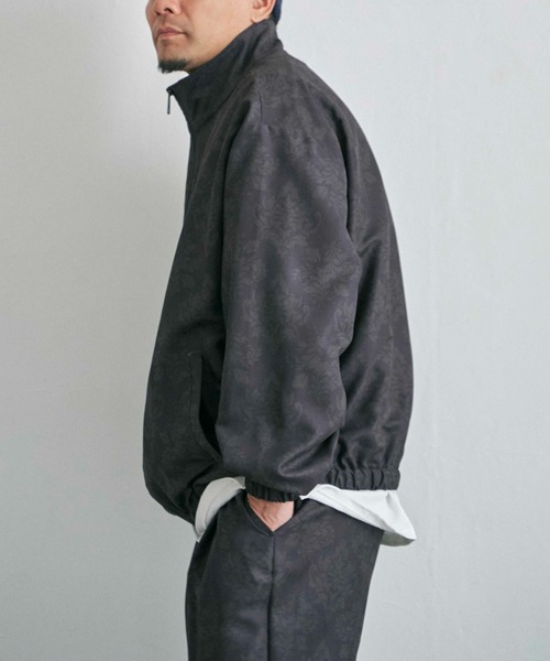 【セール】総柄ワイド トラックトップジャケット /セットアップ可能（ブルゾン）｜NO NEED（ノーニード）