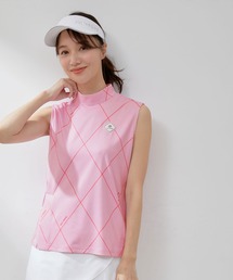 JUN&ROPE'（ジュンアンドロペ）の「【UV】BIGダイヤ柄スリットモックプルオーバー（Tシャツ/カットソー）」