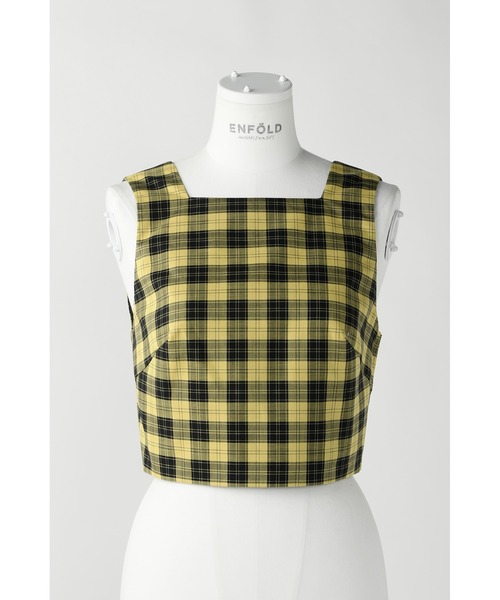 ENFOLD（エンフォルド）の「SCOTチェック Back Open Vest（タンクトップ・レディース・イエロー・38）」の11枚目の写真