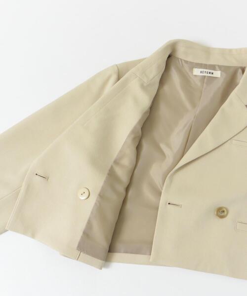 HEYUMM（ヘユム）の「ショートテーラードジャケット（その他アウター・レディース・ベージュ/チャコールグレー/アイボリー・ONE）」の17枚目の写真