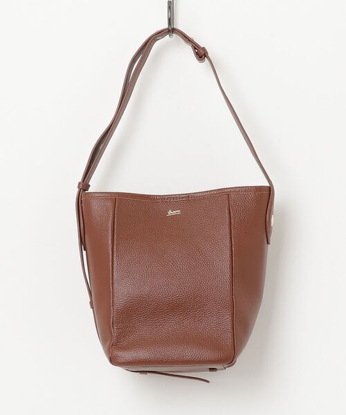 Beau're(ヴュレ)の「【BEAURE/ビュレ】カウレザー バケツ型ワンショルダーバッグ(トートバッグ・レディース・ベージュ系/アイボリー/ブラック/シルバー/ブラウン・FREE)」の3枚目の写真