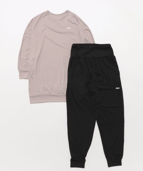 FILA（フィラ）の「【FILA/フィラ】レディース水陸両用フィットネスウェア　セット水着 ヨガウェア ピラティス トレーニングウェア（水着・レディース・ホワイト/ブラック/グレー/ダークパープル/ミント/ベージュ・LARGE/X-LARGE/XX-LARGE/SMALL/XXXX-LARGE/XXX-LARGE/MEDIUM）」の4枚目の写真