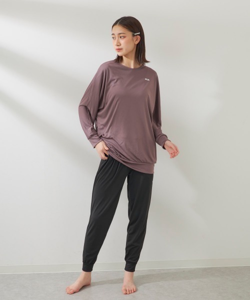 FILA（フィラ）の「【FILA/フィラ】レディース水陸両用フィットネスウェア　セット水着 ヨガウェア ピラティス トレーニングウェア（水着・レディース・ホワイト/ブラック/グレー/ダークパープル/ミント/ベージュ・LARGE/X-LARGE/XX-LARGE/SMALL/XXXX-LARGE/XXX-LARGE/MEDIUM）」の6枚目の写真