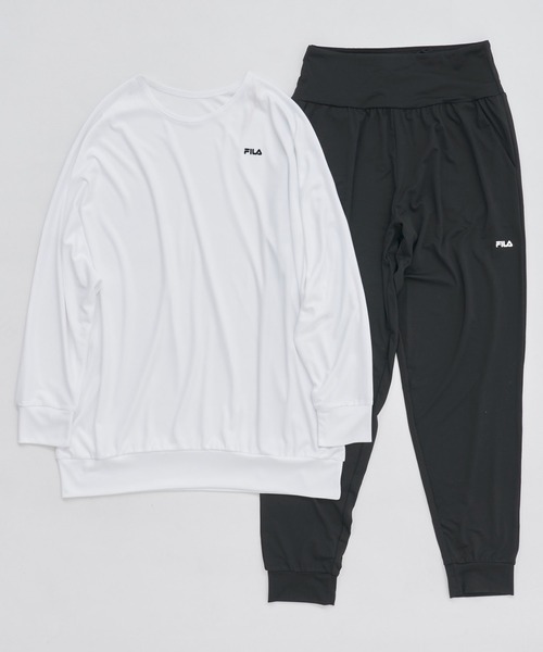 FILA（フィラ）の「【FILA/フィラ】レディース水陸両用フィットネスウェア　セット水着 ヨガウェア ピラティス トレーニングウェア（水着・レディース・ホワイト/ブラック/グレー/ダークパープル/ミント/ベージュ・LARGE/X-LARGE/XX-LARGE/SMALL/XXXX-LARGE/XXX-LARGE/MEDIUM）」の16枚目の写真