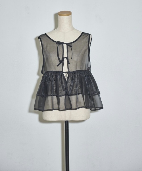 LOUNGEDRESS（ラウンジドレス）の「ドットティアードノースリ