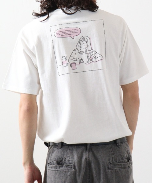 FUNALIVE(ファンアライブ)の「グラフィック系プリントT(Tシャツ/カットソー・メンズ・ブラック/ホワイト/ブルーグレー/ベージュ/ブラック系/ブラック系1/ベージュ系・L/XL)」の2枚目の写真