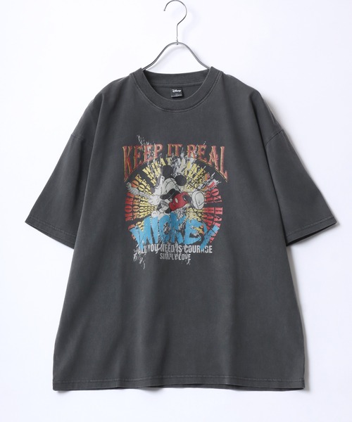 Disney　WCJ　ミッキー　Tシャツ　ヴィンテージ加工　白　半袖　夏 Disney WCJ ミッキー Tシャツ ヴィンテージ加工 白 半袖 夏