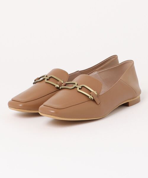 PICHE ABAHOUSE（ピシェ アバハウス）の「バブーシュビットモカスクエアローファー（ローファー・レディース・ブラック/オフホワイト/グレー/キャメル・38/39/36/37/35/34/40）」の4枚目の写真