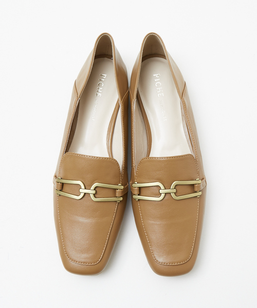 PICHE ABAHOUSE（ピシェ アバハウス）の「バブーシュビットモカスクエアローファー（ローファー・レディース・ブラック/オフホワイト/グレー/キャメル・38/39/36/37/35/34/40）」の9枚目の写真