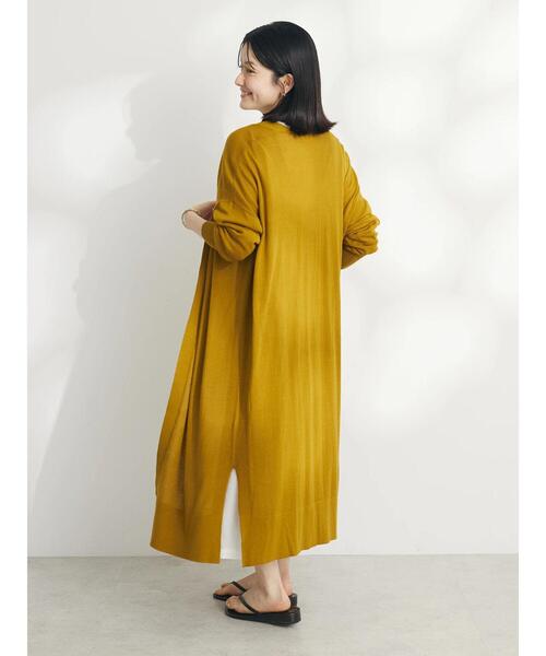 CRAFT STANDARD BOUTIQUE(クラフトスタンダードブティック)の「裾スリットロングニットカーディガン(カーディガン/ボレロ・レディース・マスタード/ブラック/カーキ/ホワイト系その他・FREE)」の11枚目の写真