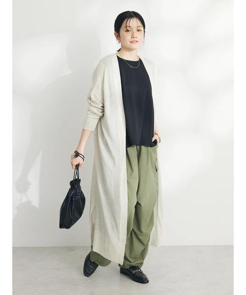 CRAFT STANDARD BOUTIQUE(クラフトスタンダードブティック)の「裾スリットロングニットカーディガン(カーディガン/ボレロ・レディース・マスタード/ブラック/カーキ/ホワイト系その他・FREE)」の15枚目の写真