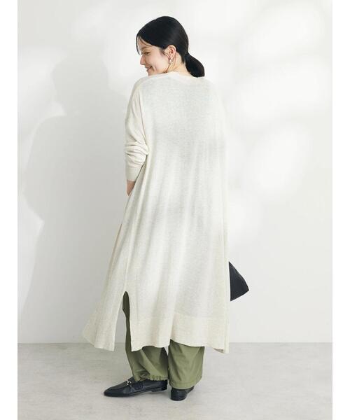 CRAFT STANDARD BOUTIQUE(クラフトスタンダードブティック)の「裾スリットロングニットカーディガン(カーディガン/ボレロ・レディース・マスタード/ブラック/カーキ/ホワイト系その他・FREE)」の18枚目の写真