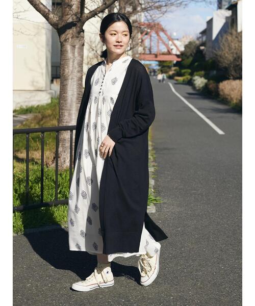 CRAFT STANDARD BOUTIQUE(クラフトスタンダードブティック)の「裾スリットロングニットカーディガン(カーディガン/ボレロ・レディース・マスタード/ブラック/カーキ/ホワイト系その他・FREE)」の20枚目の写真