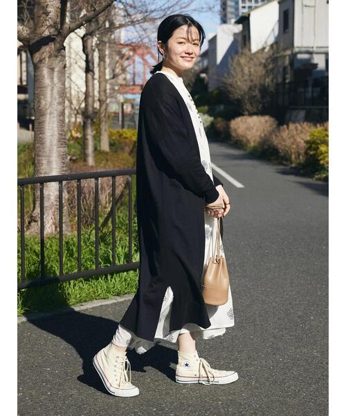 CRAFT STANDARD BOUTIQUE(クラフトスタンダードブティック)の「裾スリットロングニットカーディガン(カーディガン/ボレロ・レディース・マスタード/ブラック/カーキ/ホワイト系その他・FREE)」の22枚目の写真