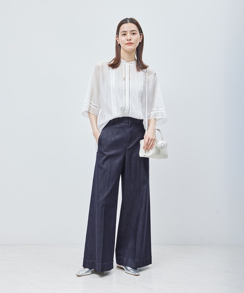 ROPE'（ロペ）の「シルクコットン デニムバギーパンツ（デニムパンツ・レディース・ネイビー・38/36）」の3枚目の写真