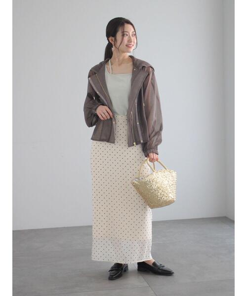 Te chichi（テチチ）の「シアードットIラインスカート（スカート・レディース・ベージュ/チャコールグレー・F）」の19枚目の写真