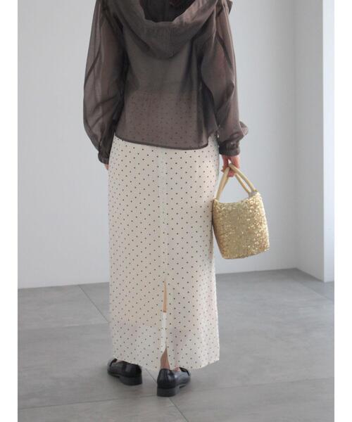 Te chichi（テチチ）の「シアードットIラインスカート（スカート・レディース・ベージュ/チャコールグレー・F）」の22枚目の写真