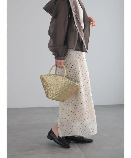 Te chichi（テチチ）の「シアードットIラインスカート（スカート・レディース・ベージュ/チャコールグレー・F）」の15枚目の写真