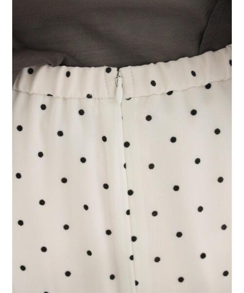 Te chichi（テチチ）の「シアードットIラインスカート（スカート・レディース・ベージュ/チャコールグレー・F）」の8枚目の写真