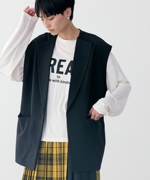 AMERICAN HOLIC | SET ベスト+ロゴカットプルオーバー(Tシャツ/カットソー)