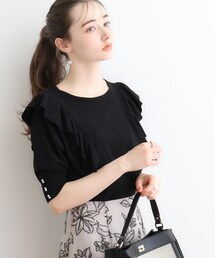 couture brooch | フリル5分袖ニット(ニット/セーター)