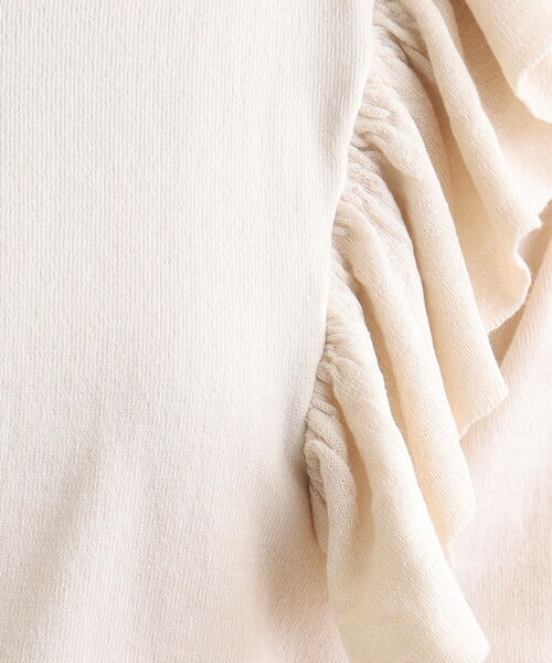 couture brooch（クチュールブローチ）の「◆フリル5分袖ニット（ニット/セーター・レディース・ブラック/ライトブルー/アイボリー・42/38）」の11枚目の写真