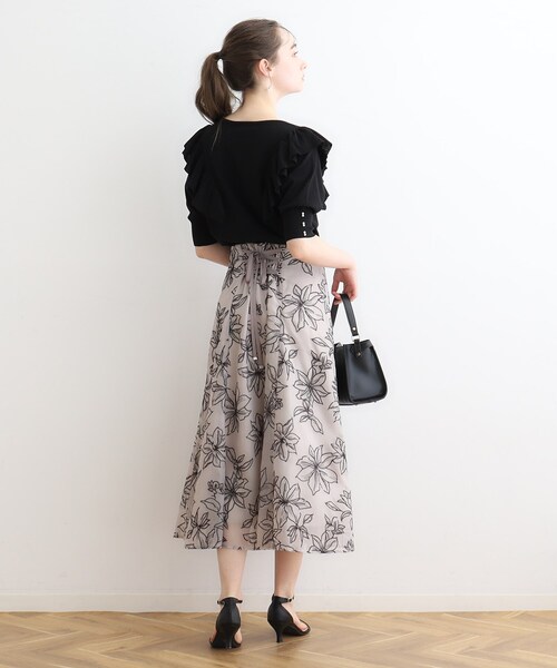 couture brooch（クチュールブローチ）の「◆フリル5分袖ニット（ニット/セーター・レディース・ブラック/ライトブルー/アイボリー・42/38）」の17枚目の写真