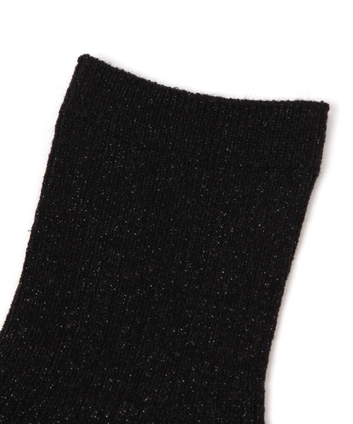 GLOBAL WORK（グローバルワーク）の「リブラメクルーソックス抗菌防臭/109590（ソックス/靴下・レディース・ライトグレー/ブラック/ベージュ/ブラウン/シルバー・FREE）」の8枚目の写真