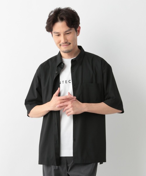 GLOBAL WORK(グローバルワーク)の「アーバンシャツAIR/5分袖/986848(シャツ/ブラウス・メンズ・ネイビー/ブラック/チャコールグレー/グレー系その他6・X-LARGE/LARGE/SMALL/MEDIUM)」の5枚目の写真