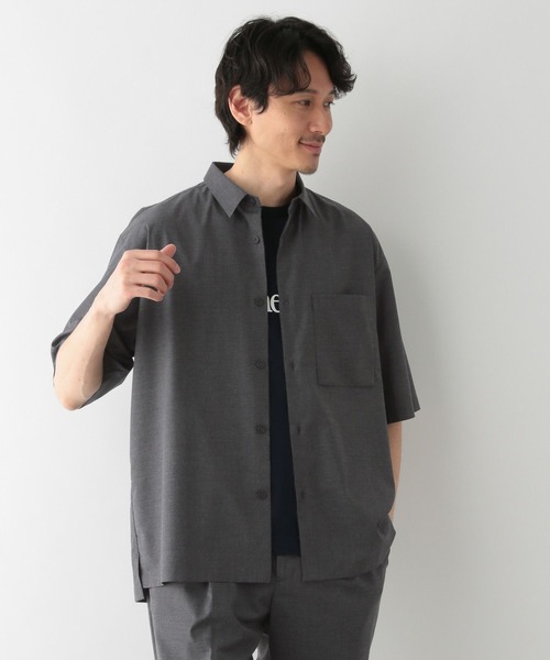 GLOBAL WORK(グローバルワーク)の「アーバンシャツAIR/5分袖/986848(シャツ/ブラウス・メンズ・ネイビー/ブラック/チャコールグレー/グレー系その他6・X-LARGE/LARGE/SMALL/MEDIUM)」の8枚目の写真