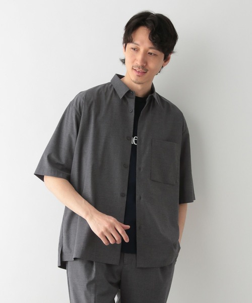 GLOBAL WORK(グローバルワーク)の「アーバンシャツAIR/5分袖/986848(シャツ/ブラウス・メンズ・ネイビー/ブラック/チャコールグレー/グレー系その他6・X-LARGE/LARGE/SMALL/MEDIUM)」の9枚目の写真