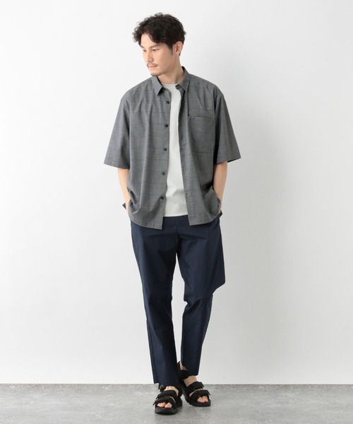 GLOBAL WORK(グローバルワーク)の「アーバンシャツAIR/5分袖/986848(シャツ/ブラウス・メンズ・ネイビー/ブラック/チャコールグレー/グレー系その他6・X-LARGE/LARGE/SMALL/MEDIUM)」の11枚目の写真