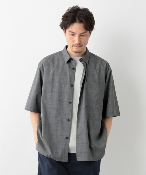 GLOBAL WORK(グローバルワーク)の「アーバンシャツAIR/5分袖/986848(シャツ/ブラウス・メンズ・ネイビー/ブラック/チャコールグレー/グレー系その他6・X-LARGE/LARGE/SMALL/MEDIUM)」の12枚目の写真