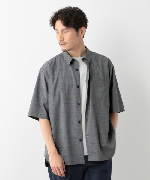 GLOBAL WORK(グローバルワーク)の「アーバンシャツAIR/5分袖/986848(シャツ/ブラウス・メンズ・ネイビー/ブラック/チャコールグレー/グレー系その他6・X-LARGE/LARGE/SMALL/MEDIUM)」の13枚目の写真