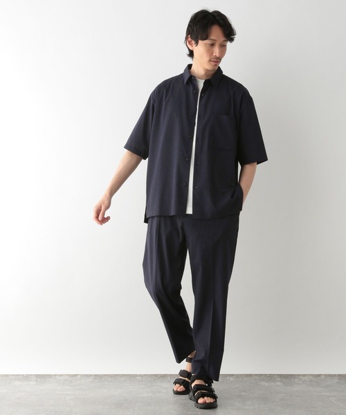 GLOBAL WORK(グローバルワーク)の「アーバンシャツAIR/5分袖/986848(シャツ/ブラウス・メンズ・ネイビー/ブラック/チャコールグレー/グレー系その他6・X-LARGE/LARGE/SMALL/MEDIUM)」の14枚目の写真