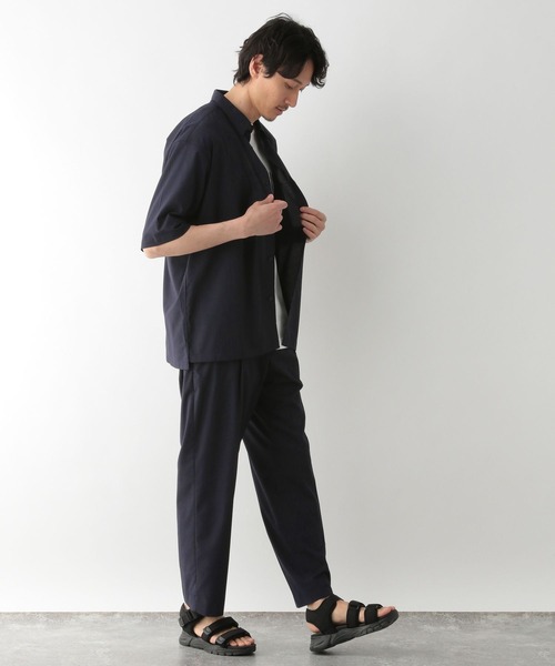 GLOBAL WORK(グローバルワーク)の「アーバンシャツAIR/5分袖/986848(シャツ/ブラウス・メンズ・ネイビー/ブラック/チャコールグレー/グレー系その他6・X-LARGE/LARGE/SMALL/MEDIUM)」の15枚目の写真