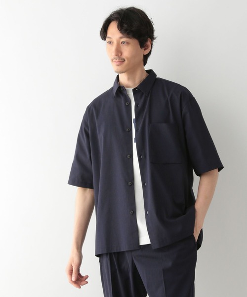 GLOBAL WORK(グローバルワーク)の「アーバンシャツAIR/5分袖/986848(シャツ/ブラウス・メンズ・ネイビー/ブラック/チャコールグレー/グレー系その他6・X-LARGE/LARGE/SMALL/MEDIUM)」の16枚目の写真