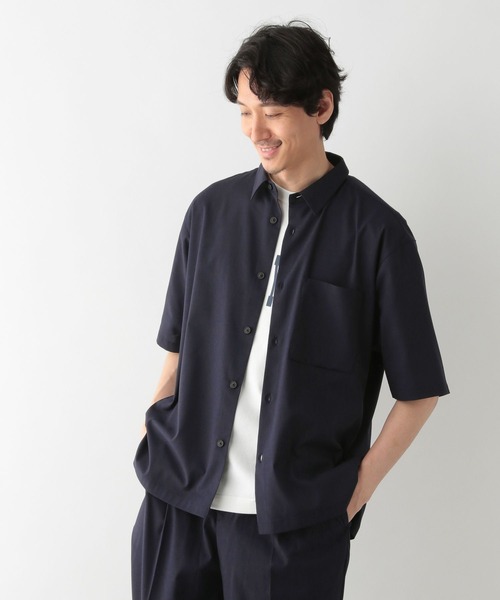 GLOBAL WORK(グローバルワーク)の「アーバンシャツAIR/5分袖/986848(シャツ/ブラウス・メンズ・ネイビー/ブラック/チャコールグレー/グレー系その他6・X-LARGE/LARGE/SMALL/MEDIUM)」の17枚目の写真