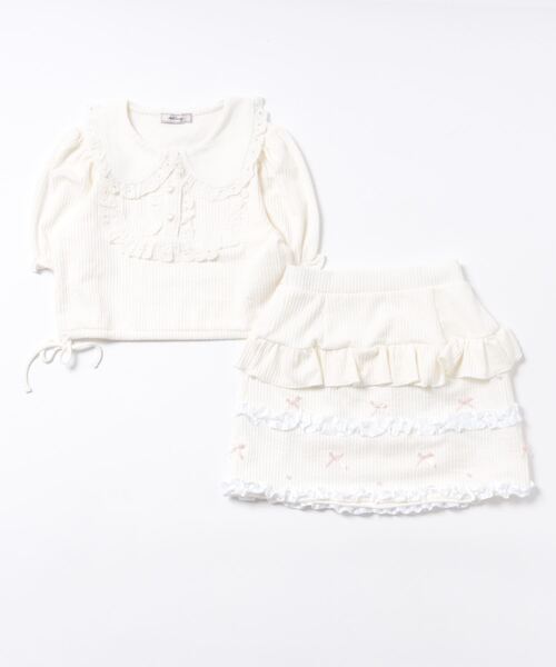 Ank Rouge(アンクルージュ)の「プチリボンセットアップ(セットアップ・レディース・ホワイト/ブラック・M)」の22枚目の写真