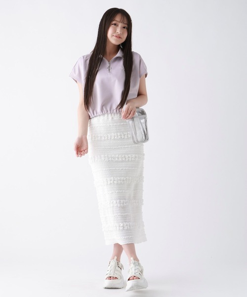 repipi armario(レピピ アルマリオ)の「ラインハーフZIPトップス(Tシャツ/カットソー・キッズ・アイボリー/スミクロ/グレー・LARGE/MEDIUM/SMALL)」の9枚目の写真
