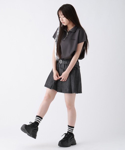 repipi armario(レピピ アルマリオ)の「ラインハーフZIPトップス(Tシャツ/カットソー・キッズ・アイボリー/スミクロ/グレー・LARGE/MEDIUM/SMALL)」の10枚目の写真