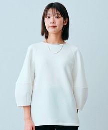 IEDIT | ＩＥＤＩＴ　ランタンスリーブのきれいめダンボールカットソートップス(Tシャツ/カットソー)