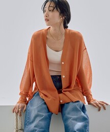 coen | サラコカタアゼVネックニットカーディガン(カーディガン/ボレロ)