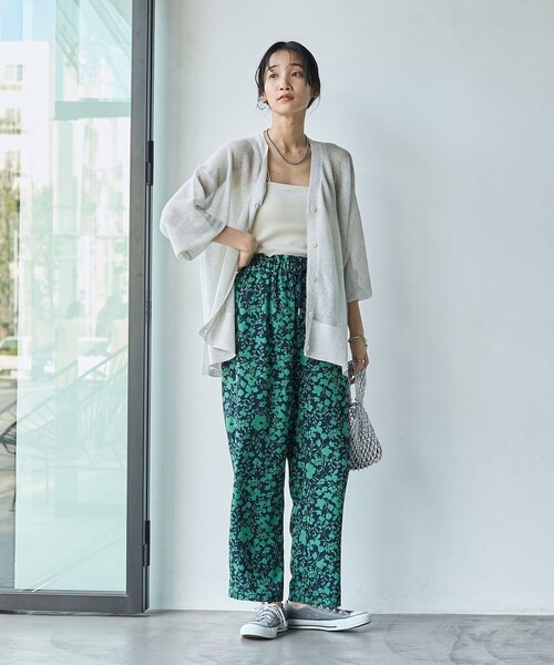 coen（コーエン）の「サラコカタアゼVネックニットカーディガン（カーディガン/ボレロ・レディース・ブラック/ダークブラウン/ライトグレー/ネイビー/オレンジ・FREE）」の10枚目の写真