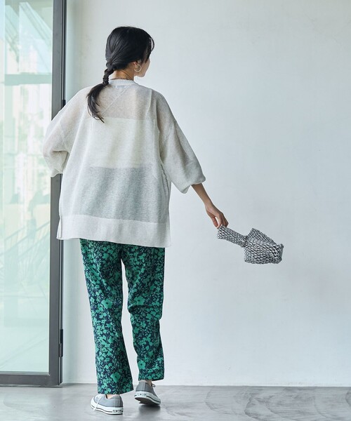 coen（コーエン）の「サラコカタアゼVネックニットカーディガン（カーディガン/ボレロ・レディース・ブラック/ダークブラウン/ライトグレー/ネイビー/オレンジ・FREE）」の12枚目の写真