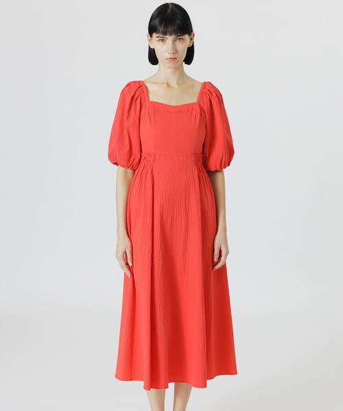 LOVELESS（ラブレス）の「【手洗い可】バルーンスリーブワンピース（ワンピース・レディース・オレンジ系その他3/ブラック/グリーン系その他3・34/36）」の3枚目の写真