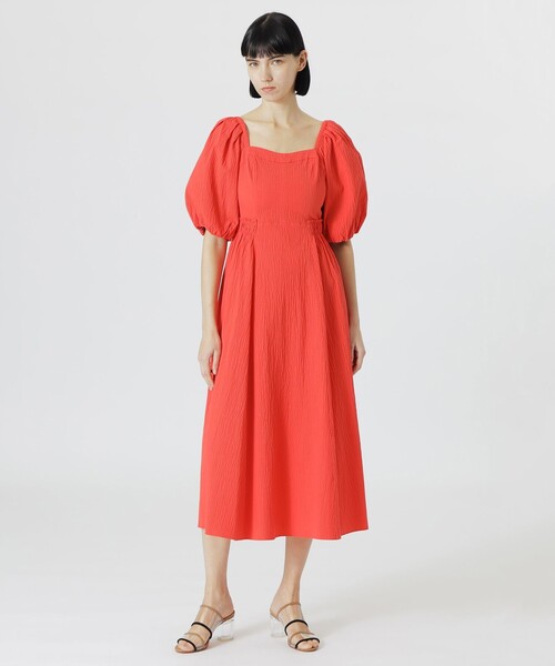 LOVELESS（ラブレス）の「【手洗い可】バルーンスリーブワンピース（ワンピース・レディース・オレンジ系その他3/ブラック/グリーン系その他3・34/36）」の6枚目の写真