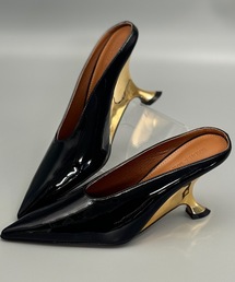 pointed toe fur mule / ポインテッドトゥファーミュール（パンプス