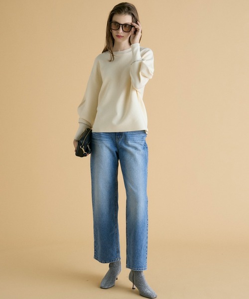 INED CLARO（イネドクラロ）の「バナナスリーブニット（ニット/セーター・レディース・レッド/アイボリー/ブラック・フリー）」の7枚目の写真